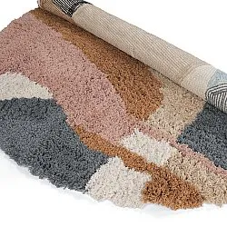 Rond vloerkleed - Cefalu Natural Cotton Shaggy (multi)