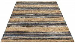 Jute-vloerkleed - Kayes (jute/blauw)