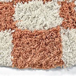 Rond vloerkleed - Atrani Natural Cotton Shaggy (oranje)