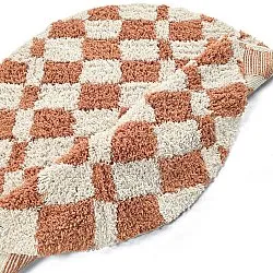 Rond vloerkleed - Atrani Natural Cotton Shaggy (oranje)