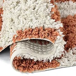 Rond vloerkleed - Atrani Natural Cotton Shaggy (oranje)
