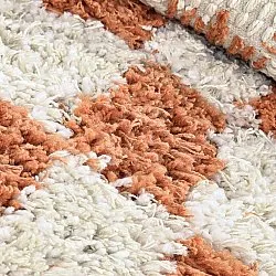 Rond vloerkleed - Atrani Natural Cotton Shaggy (oranje)