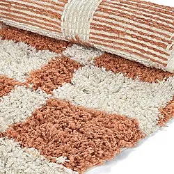 Rond vloerkleed - Atrani Natural Cotton Shaggy (oranje)