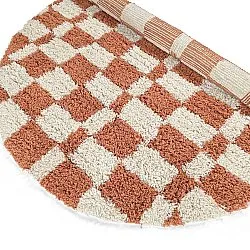 Rond vloerkleed - Atrani Natural Cotton Shaggy (oranje)
