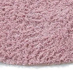 Rond vloerkleed - Amira Natural Cotton Shaggy (roze/oranje)