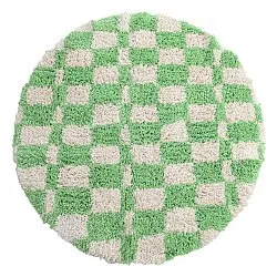 Rond vloerkleed - Atrani Natural Cotton Shaggy (groente)