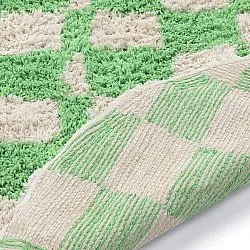 Rond vloerkleed - Atrani Natural Cotton Shaggy (groente)