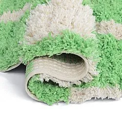 Rond vloerkleed - Atrani Natural Cotton Shaggy (groente)