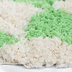 Rond vloerkleed - Atrani Natural Cotton Shaggy (groente)