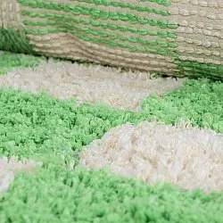 Rond vloerkleed - Atrani Natural Cotton Shaggy (groente)