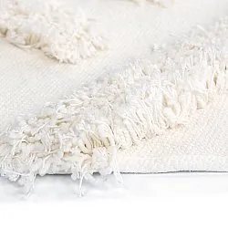 Rond vloerkleed - Cazorla Natural Cotton Shaggy (gebroken wit)