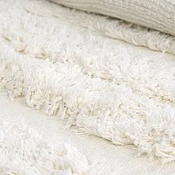 Rond vloerkleed - Cazorla Natural Cotton Shaggy (gebroken wit)