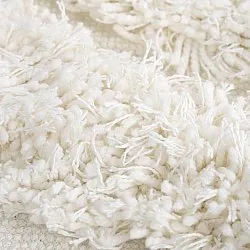 Rond vloerkleed - Cazorla Natural Cotton Shaggy (gebroken wit)