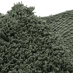 Rond vloerkleed - Combarro Solid Cotton Shaggy (groente)