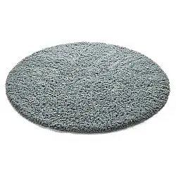 Rond vloerkleed - Combarro Solid Cotton Shaggy (lichtblauw)