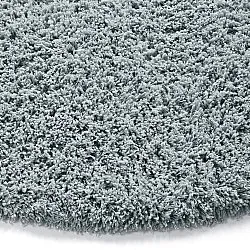 Rond vloerkleed - Combarro Solid Cotton Shaggy (lichtblauw)