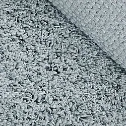 Rond vloerkleed - Combarro Solid Cotton Shaggy (lichtblauw)