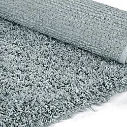 Rond vloerkleed - Combarro Solid Cotton Shaggy (lichtblauw)