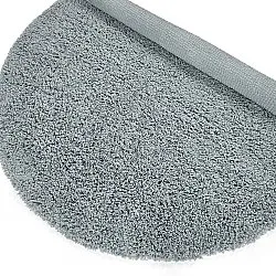 Rond vloerkleed - Combarro Solid Cotton Shaggy (lichtblauw)