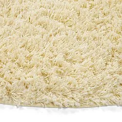 Rond vloerkleed - Combarro Solid Cotton Shaggy (lichtgeel)