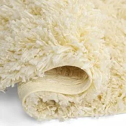 Rond vloerkleed - Combarro Solid Cotton Shaggy (lichtgeel)