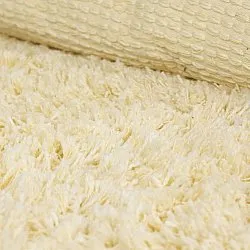 Rond vloerkleed - Combarro Solid Cotton Shaggy (lichtgeel)