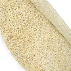 Rond vloerkleed - Combarro Solid Cotton Shaggy (lichtgeel)