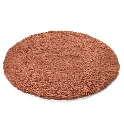 Rond vloerkleed - Combarro Solid Cotton Shaggy (lichtoranje)