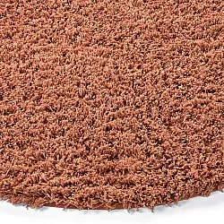 Rond vloerkleed - Combarro Solid Cotton Shaggy (lichtoranje)