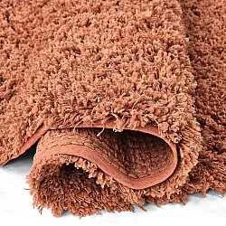 Rond vloerkleed - Combarro Solid Cotton Shaggy (lichtoranje)