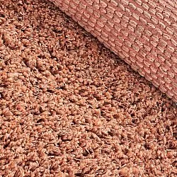 Rond vloerkleed - Combarro Solid Cotton Shaggy (lichtoranje)