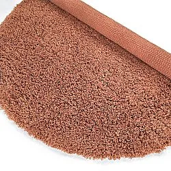 Rond vloerkleed - Combarro Solid Cotton Shaggy (lichtoranje)