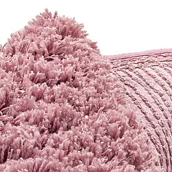 Rond vloerkleed - Combarro Solid Cotton Shaggy (lichtroze)