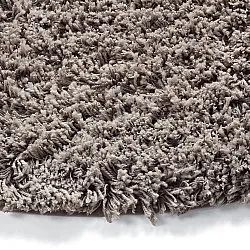 Rond vloerkleed - Combarro Solid Cotton Shaggy (taupe)