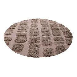 Rond vloerkleed - Otranto Natural Cotton Shaggy (taupe)