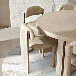 Rond vloerkleed - Sivota Natural Cotton Shaggy (gebroken wit)