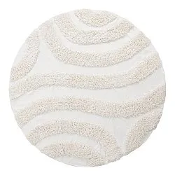Rond vloerkleed - Sivota Natural Cotton Shaggy (gebroken wit)