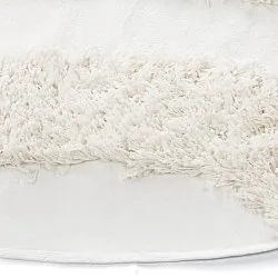 Rond vloerkleed - Sivota Natural Cotton Shaggy (gebroken wit)