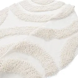 Rond vloerkleed - Sivota Natural Cotton Shaggy (gebroken wit)