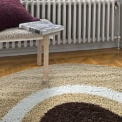 Ronde vloerkleden - Alsace (beige/wit/bruin)