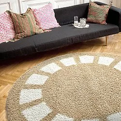 Ronde vloerkleden - Asilah (beige/wit)