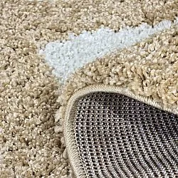 Ronde vloerkleden - Asilah (beige/wit)