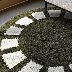 Ronde vloerkleden - Asilah (groen/wit)