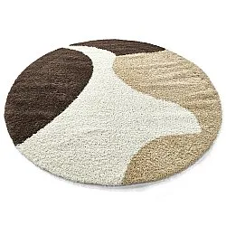 Ronde vloerkleden - Chiniot (bruin/beige/wit)