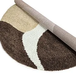 Ronde vloerkleden - Chiniot (bruin/beige/wit)