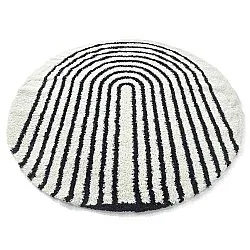 Ronde vloerkleden - Cluny (wit/zwart)