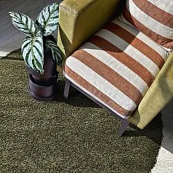 Ronde vloerkleden - Conques (groen/wit)