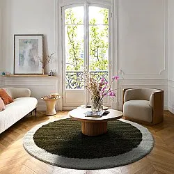 Ronde vloerkleden - Conques (groen/wit)