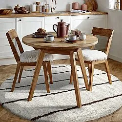 Ronde vloerkleden - Eze (wit/bruin)