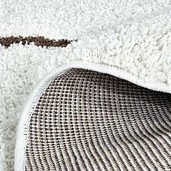 Ronde vloerkleden - Eze (wit/bruin)